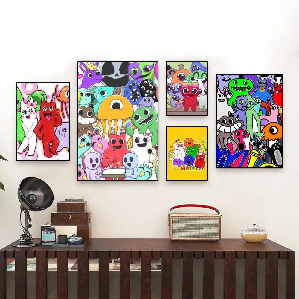 Game G-Garten of B-Banban  Poster Perfect Space Sticker Self Adhesive for Office Home Theater Wall Art Decor Fancy Gift