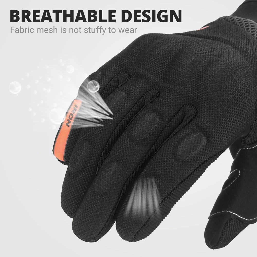 Guantes de Moto transpirables de dedo completo, equipo de protección, pantalla táctil, Verano