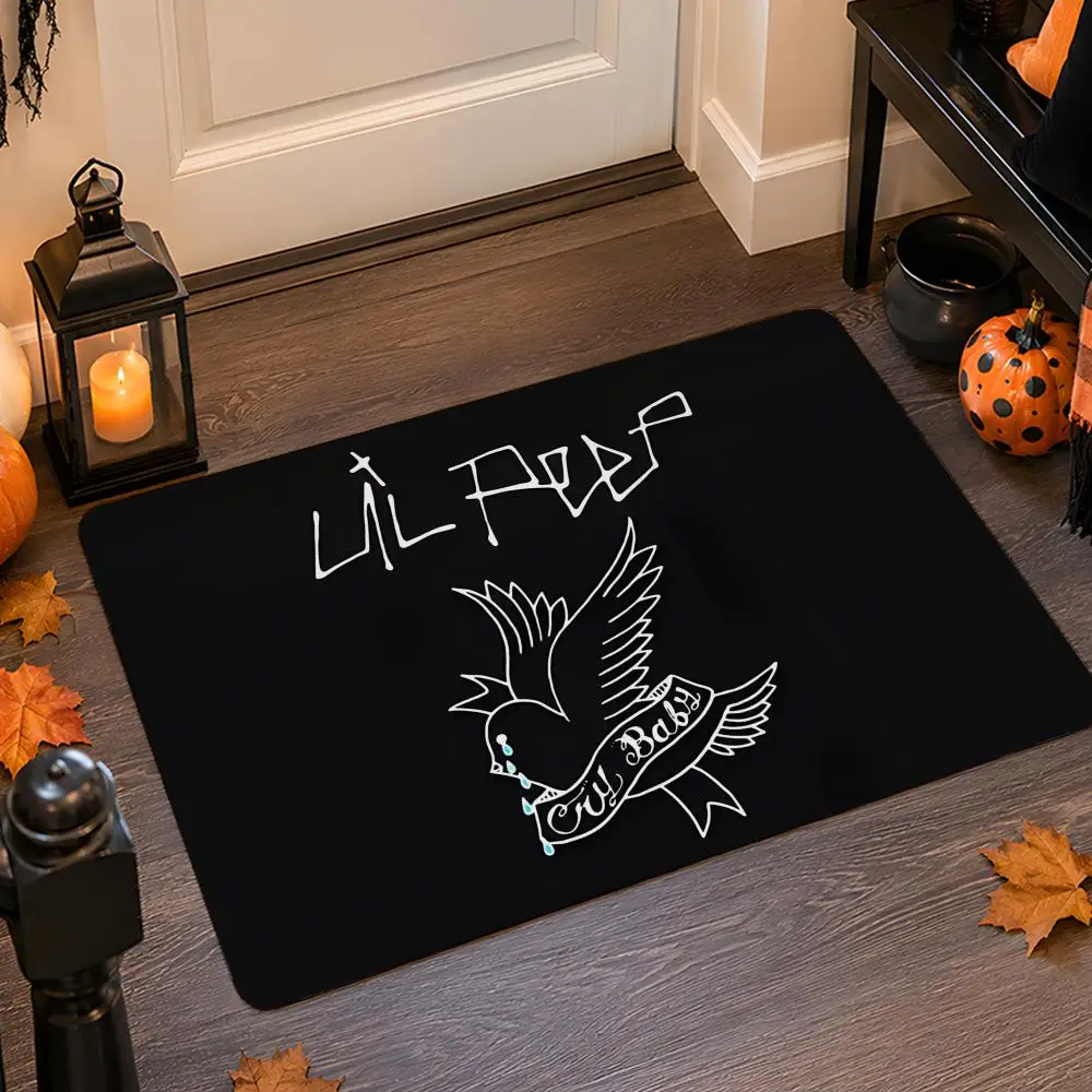 L-Lil P-Peep Floor Mat Flannel Rug Non Slip Absorbent Soft Washable for Entryway Hallway Bathroom Kitchen Decor