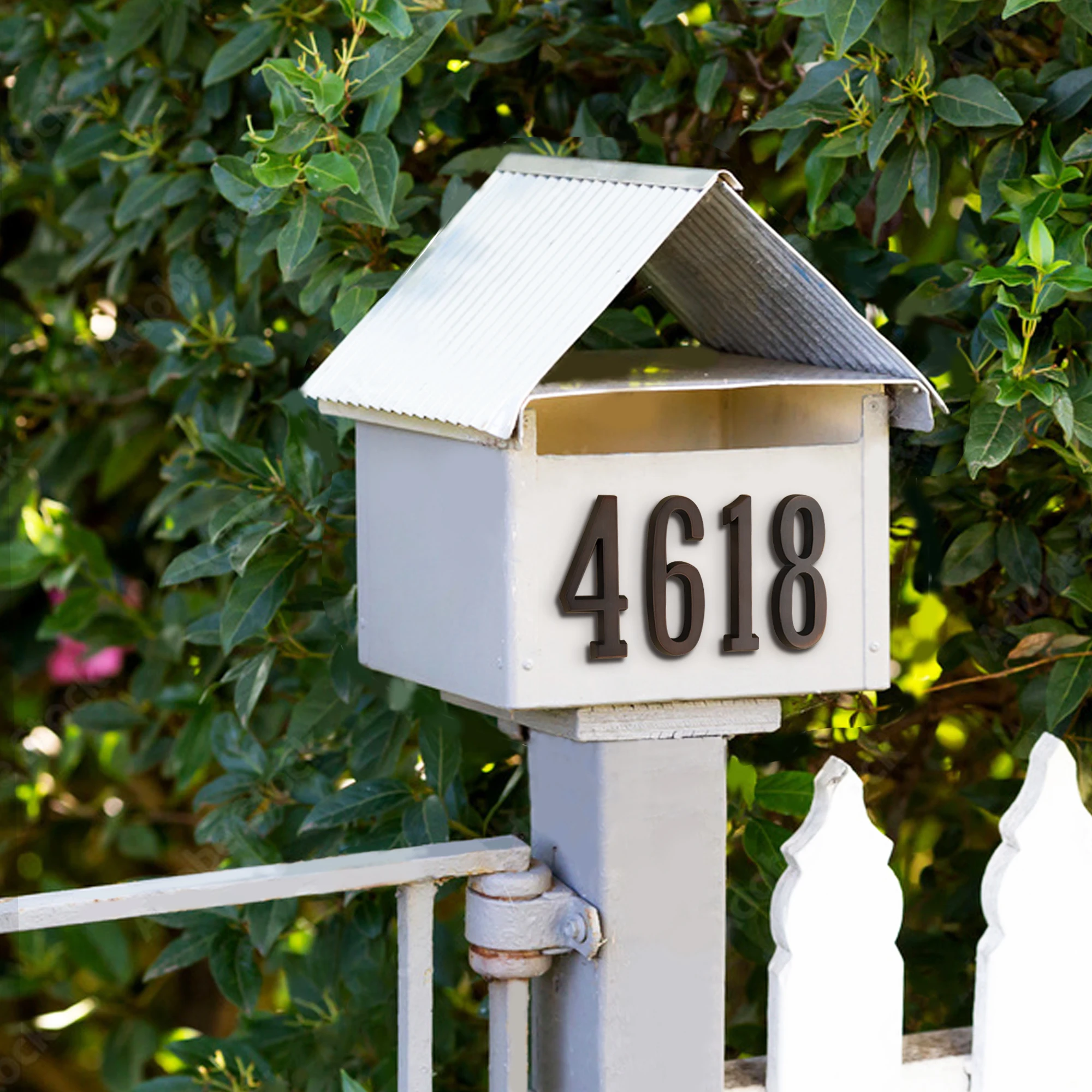 1 st 101mm Metalen Huisnummer Outdoor 4 inch Zelfklevende Nummers Zinklegering Appartement Deur Nummers Mailbox Stickers # 0-9