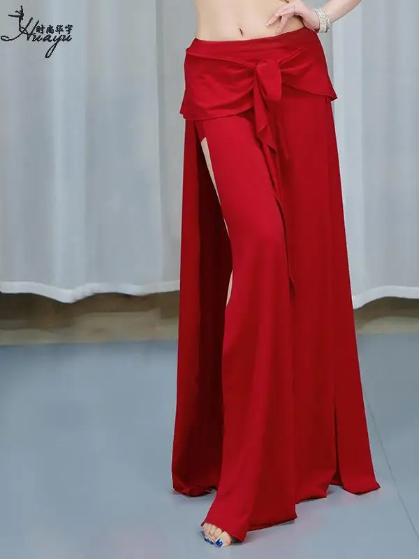Costume de danse du ventre pour filles, jupe mi-longue, danse orientale, Sexy, Double fente, Slim, longue, 2025