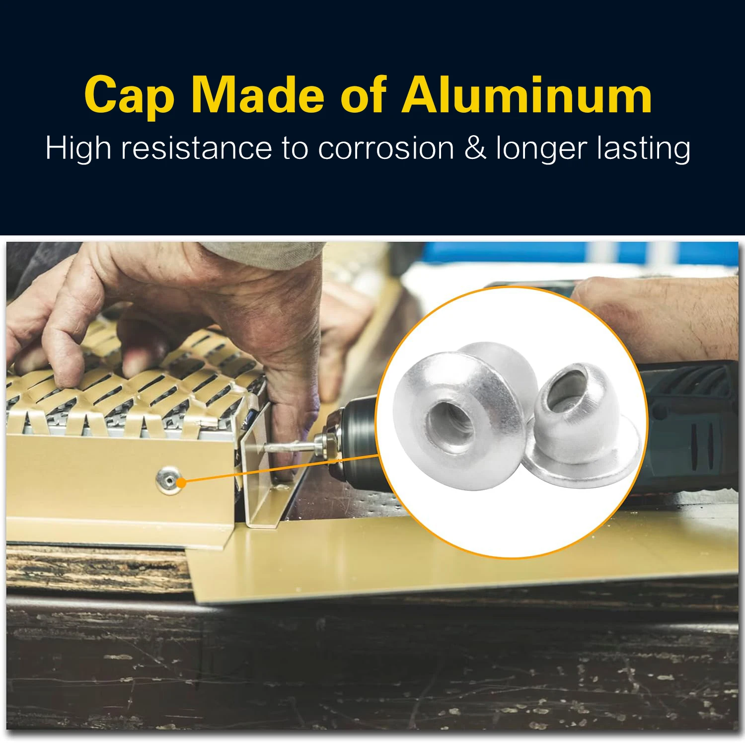 385 قطعة 8 مقاسات من المسامير الألومنيوم العمياء (3.2 × 6/8/10/12 مم 5 × 8/10/12/16 مم)، مجموعة متنوعة من مسامير البوب (فضي) #5