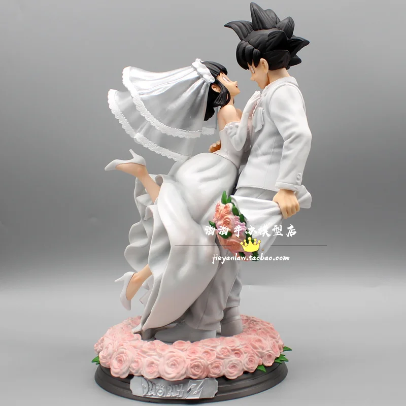 31cm Dragon Ball Action Figure Son Goku And Chichi Marry Wedding Ver Figure Decoration Collectible Model Toy Kids Birthday Gifts