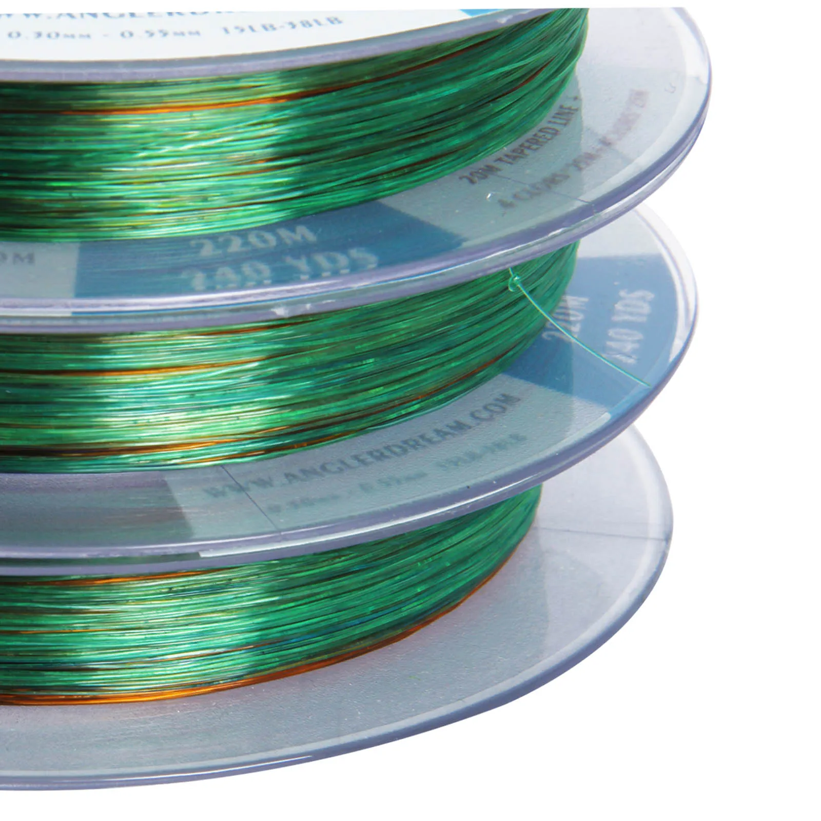 220 M/240 Yds Saltwater Surf Fishing Lines Monofilament Fishing Line with Nylon Tapered Shock leader 6-38LB