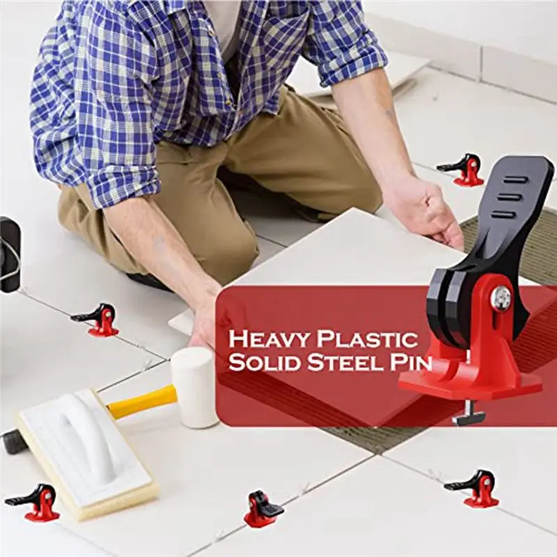 AEE3-100 Pcs Tile Tools For Leveling Installation, Reusable Tile Leveling System Tile Spacers