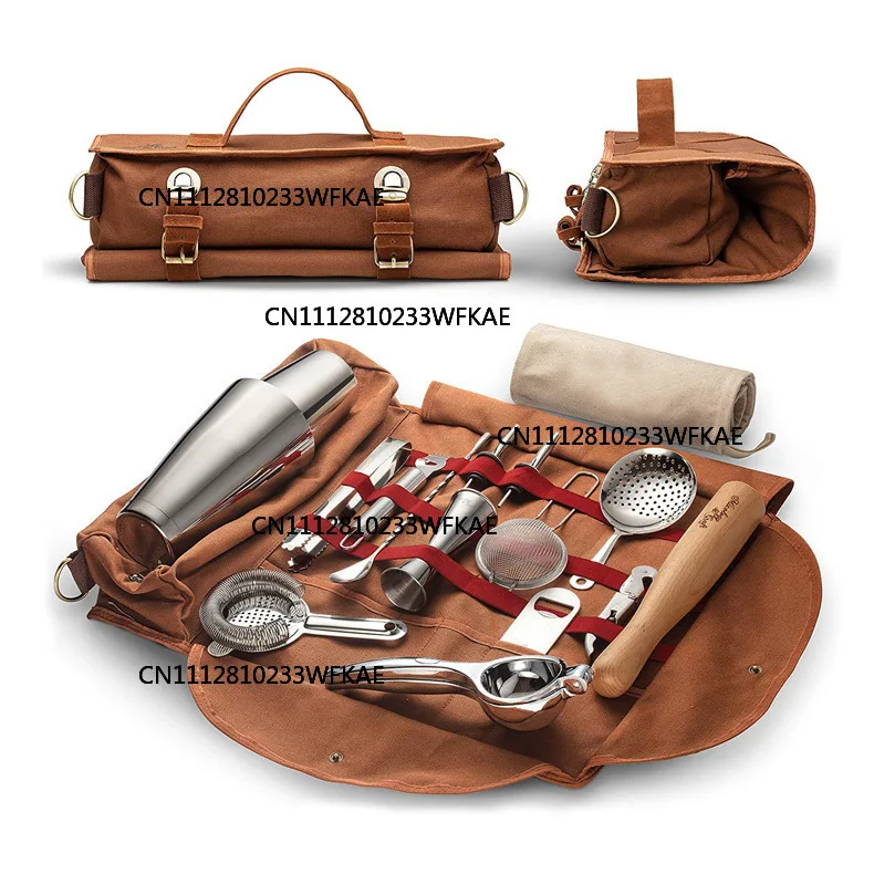 New Bartending Kit Multifunctional Bartending Kit Outdoor Portable Shoulder Bag Travel Bartender Kit