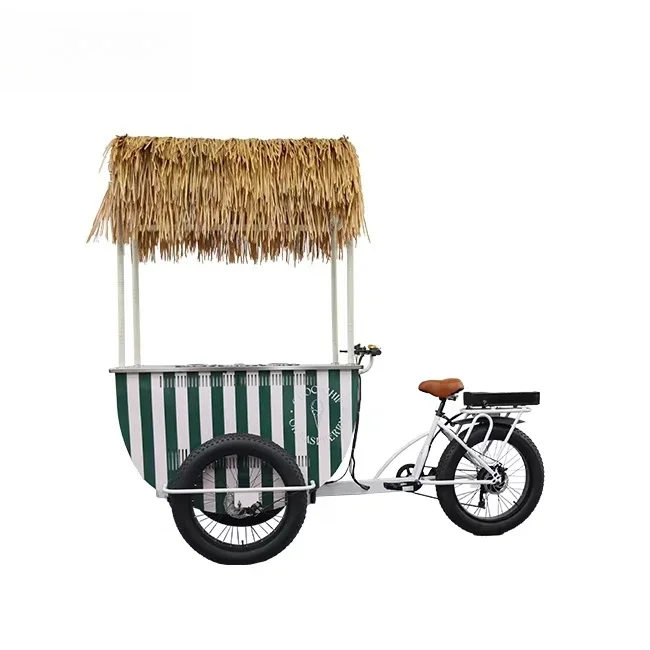 Electric ice cream tricycle for sale cold drinks bicycle mobile store