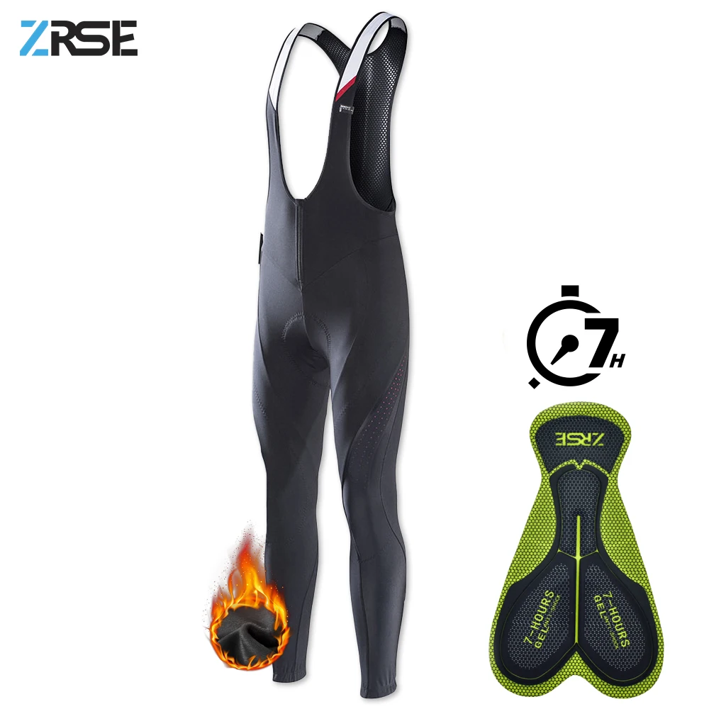 

ZRSE Cycling Bib Pants MTB Road Bike Clothing Bicycle Wear Clothes Warm Winter Fleece Long Distance Padded Trousers Team Uniform