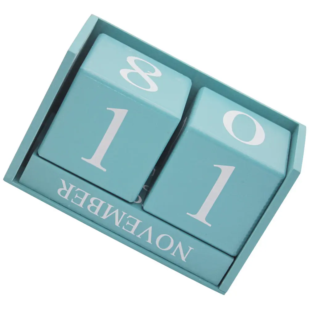 

Вечный деревянный календарь-блок для офиса, дома, кафе, декора стола учителя, в деревенском минималистичном стиле, настольный дисплей даты