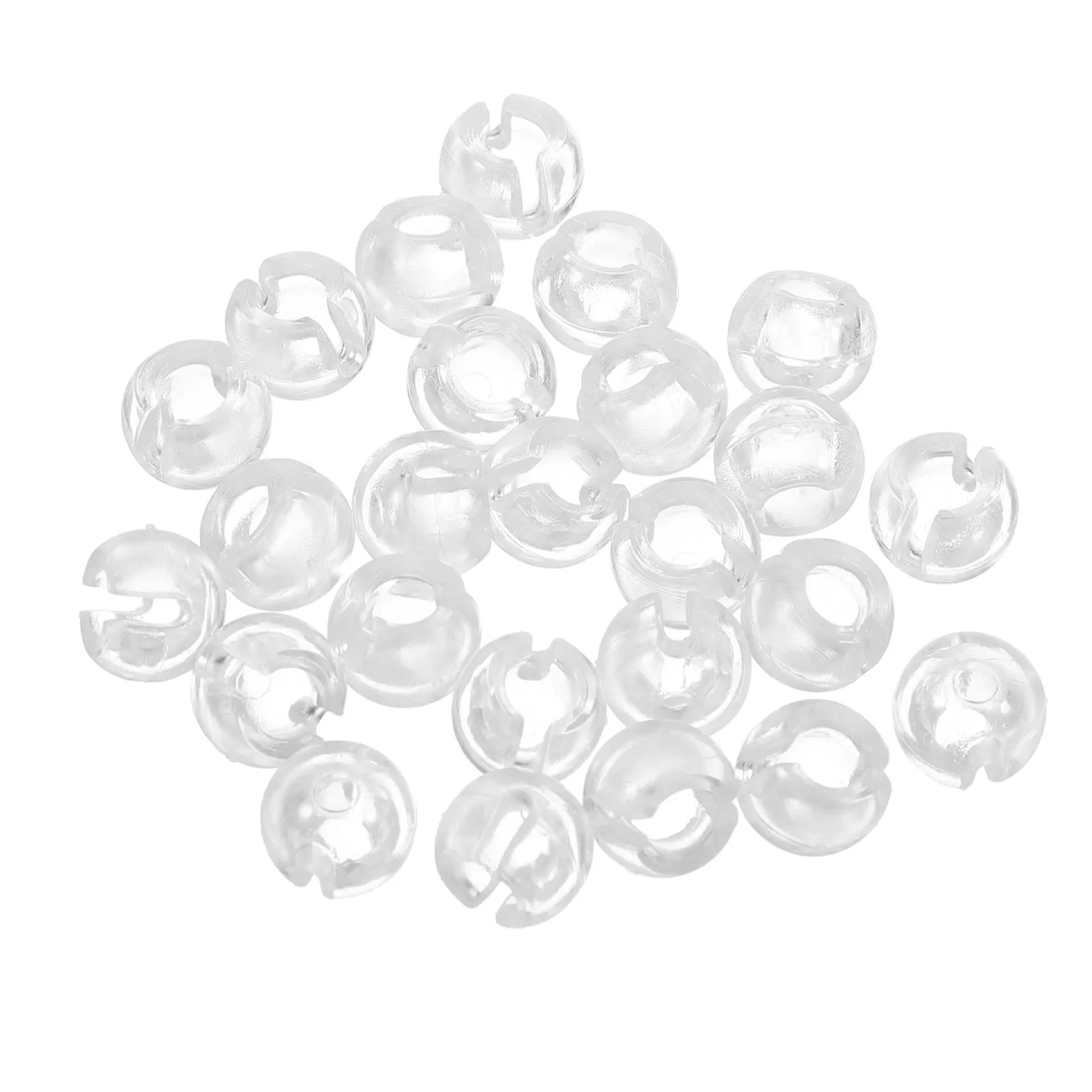 25Pcs Transparent Bead Chain Stop for Blinds Curtains Vertical Blinds Louvers Easy Adjust Secure Crimp Stop Replacement