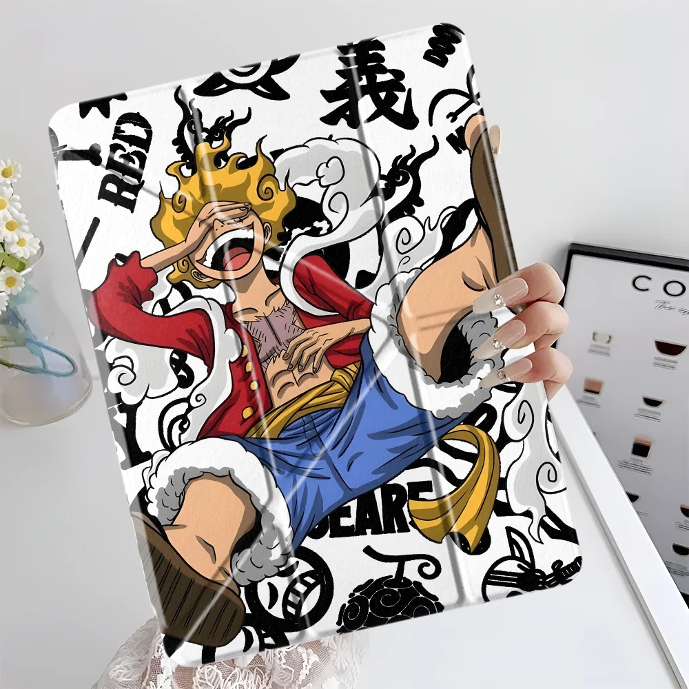 One Piece Gear 5 Luffy Tablet Case For Samsung Galaxy Tab A9 Plus S9 Plus A8 A11 S8 S7 FE S10 Lite With Pen Slot Cover