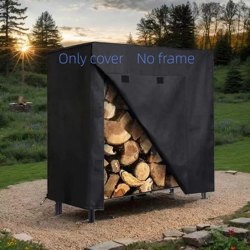 

Firewood cover Oxford thick firewood cover outdoor fireplace firewood rack cover，Only cover No frame