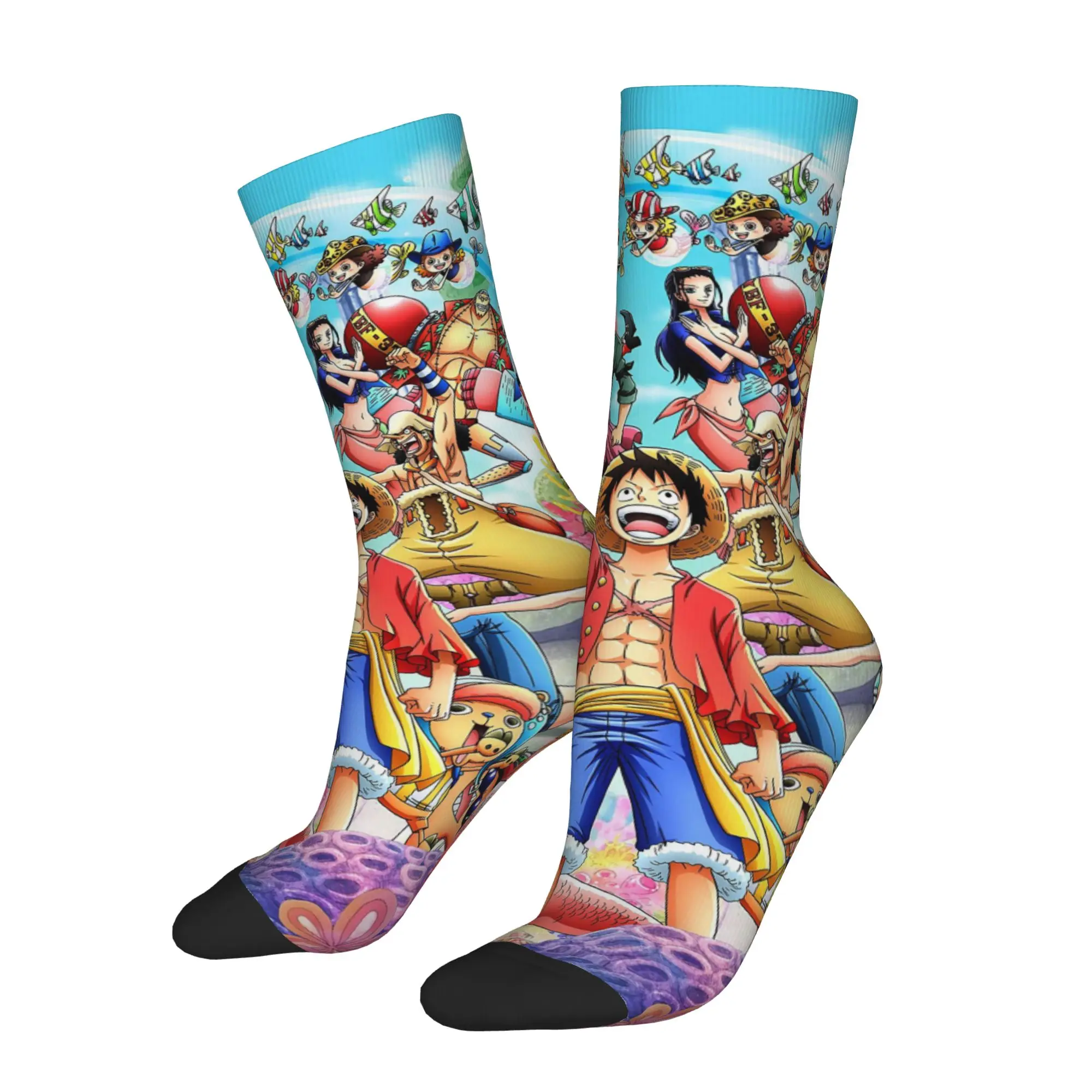

Winter Warm Harajuku Unisex Japanese Classic Anime Socks One Piece Sweat Absorbing Crew Socks