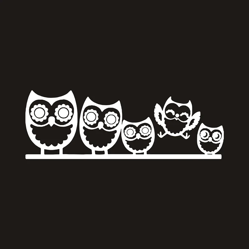 

JP cute owl Car Decal decoration for motorcycle family happy animal accessories creative Waterproof PVC sticker18cmx6cm