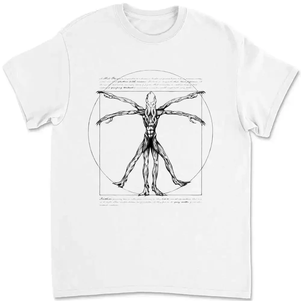 Baldur'S Gate 3 Vitruvian Mind Flayer T Shirt 100 Cotton 050R