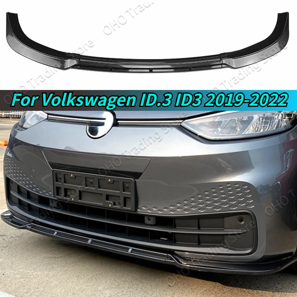 

Car Front Bumper Splitter Lip For Volkswagen VW ID.3 ID3 Spoiler Diffuser Guard Body Kits Cover 2019 2020 2021 2022 Tuning ABS