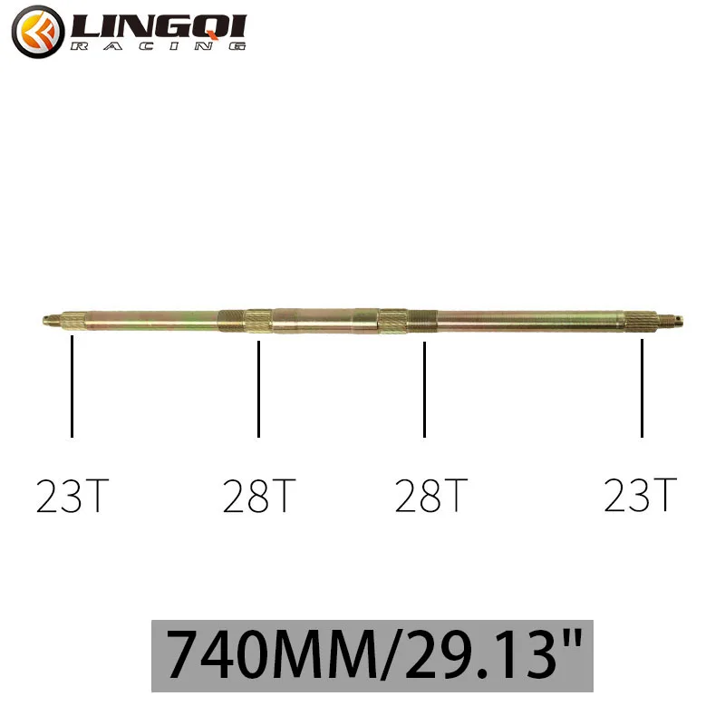 LINGQI RACING asse posteriore assi in acciaio barra asta 610mm 720mm 740mm 800mm 810mm per ATV UTV Quad Mini Kids Go Kart Scooter elettrico