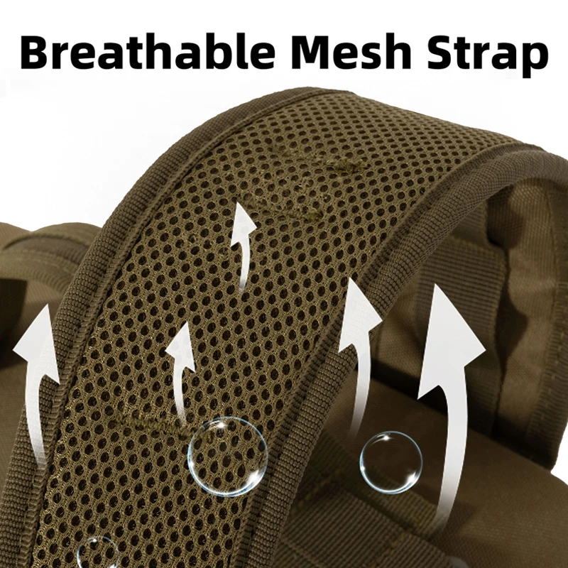 Climbing Backpack Outdoor Tactical Molle Bag Sports Camping Rucksack Multipurpose Hiking Fishing Hunting Mountaineering Backpack