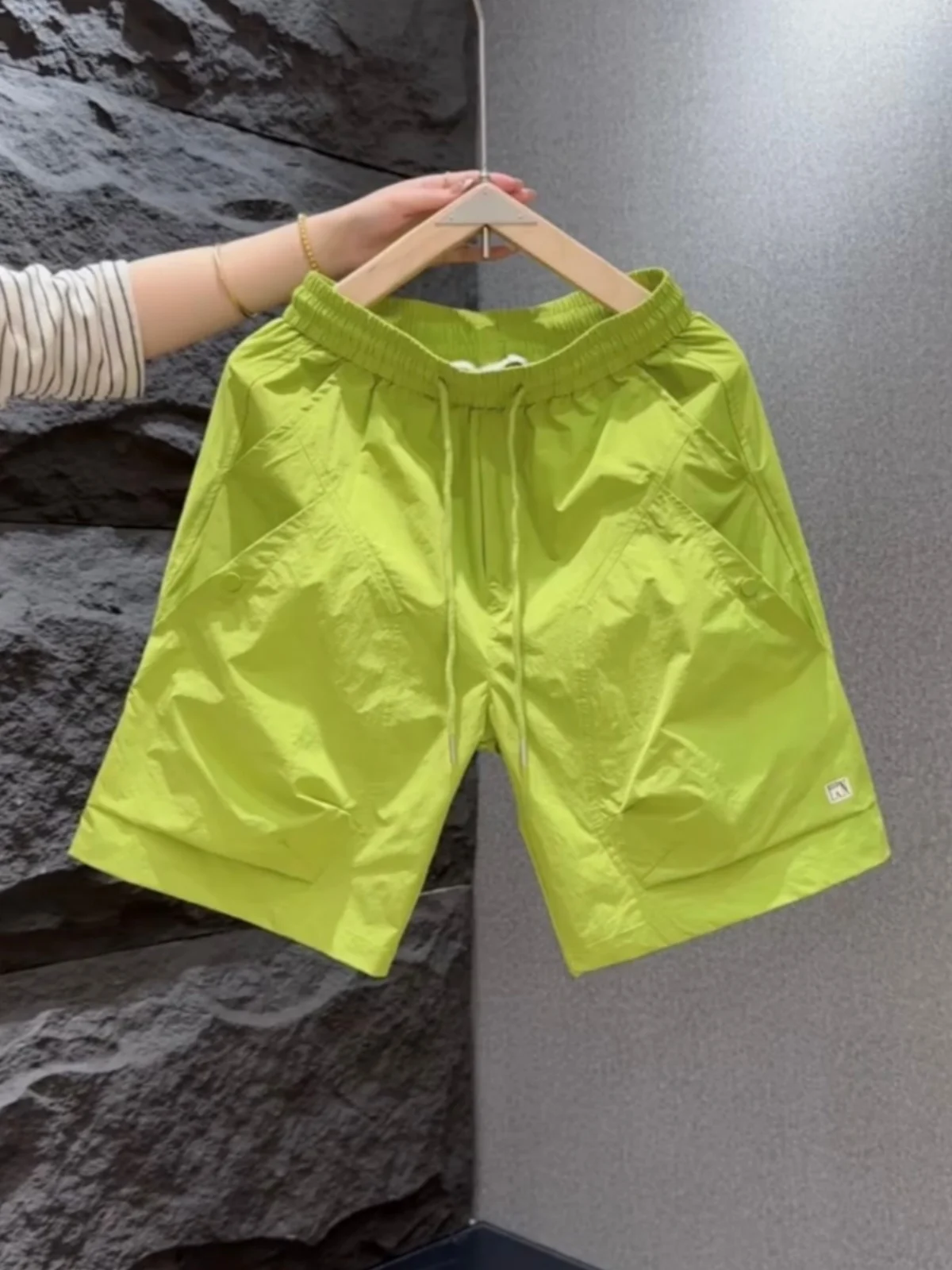 

Men's Summer Quick Dry Multi-Pocket Workwear Shorts Beach Five-Quarter Loose Breathable Outdoor Cargo Pants Casual Style