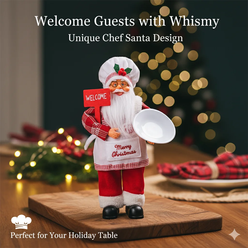 

Christmas Plush Doll Ornaments Santa, Snowman & Reindeer Figurines For Holiday Table Decor, Xmas Gift 2025