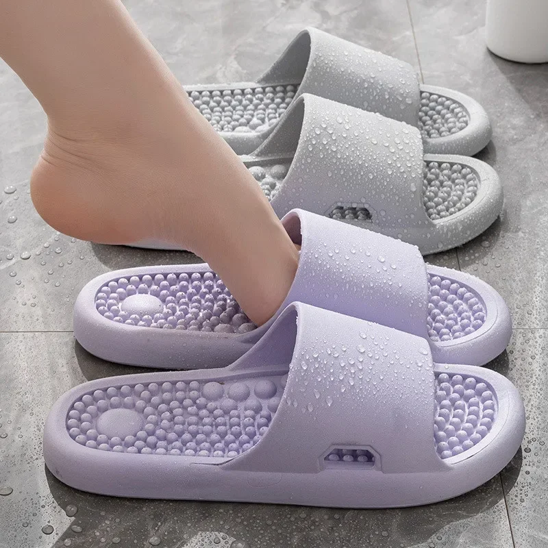 New Summer Couples Sandals Concise Non-slip Bathroom Indoor Outfoor Slides Men Women Massage Slippers Comfort Home Flip Flops