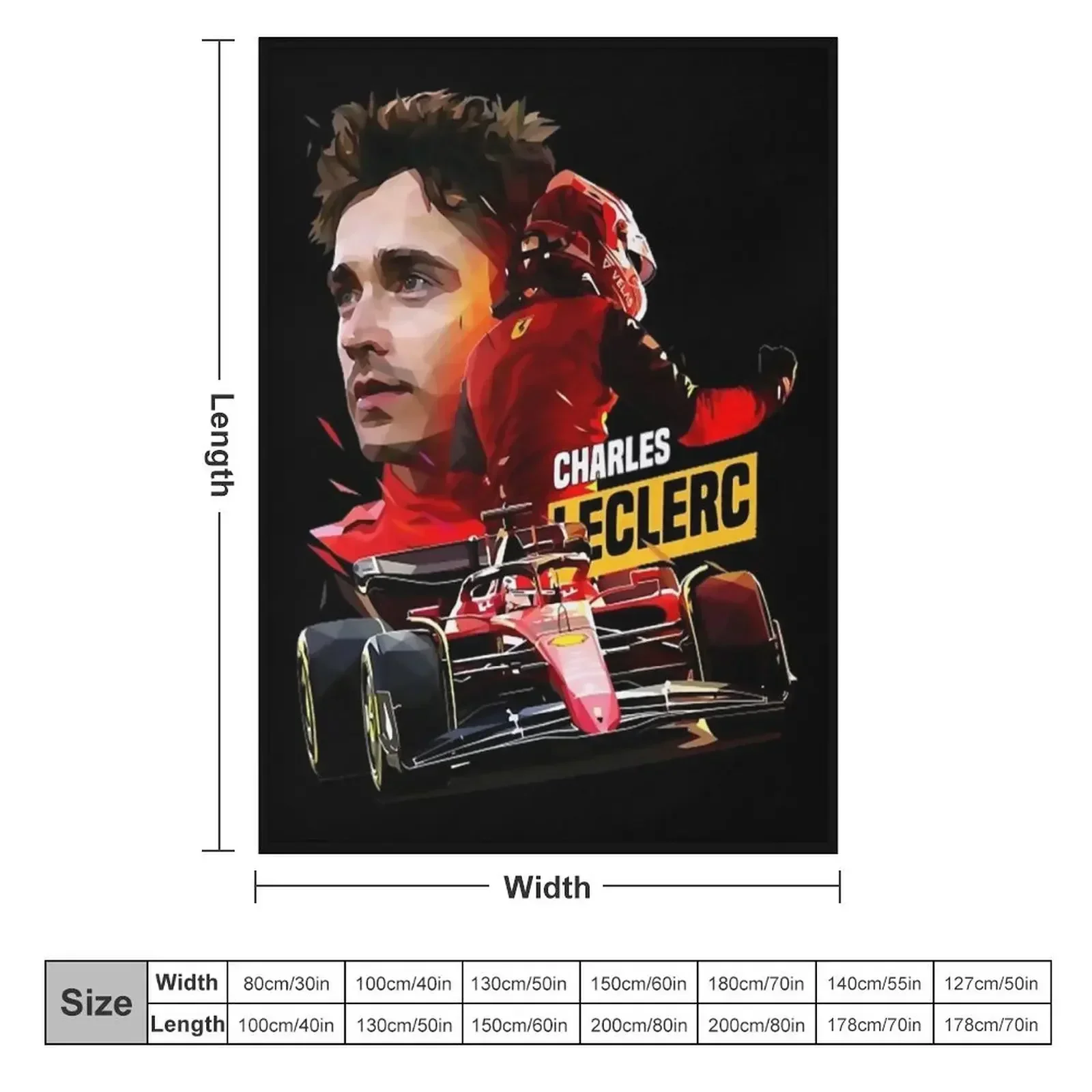 Racing Leclerc Throw Blanket Bed Fashionable Decorative Beds Decoratives decorative for sofa Large Blankets