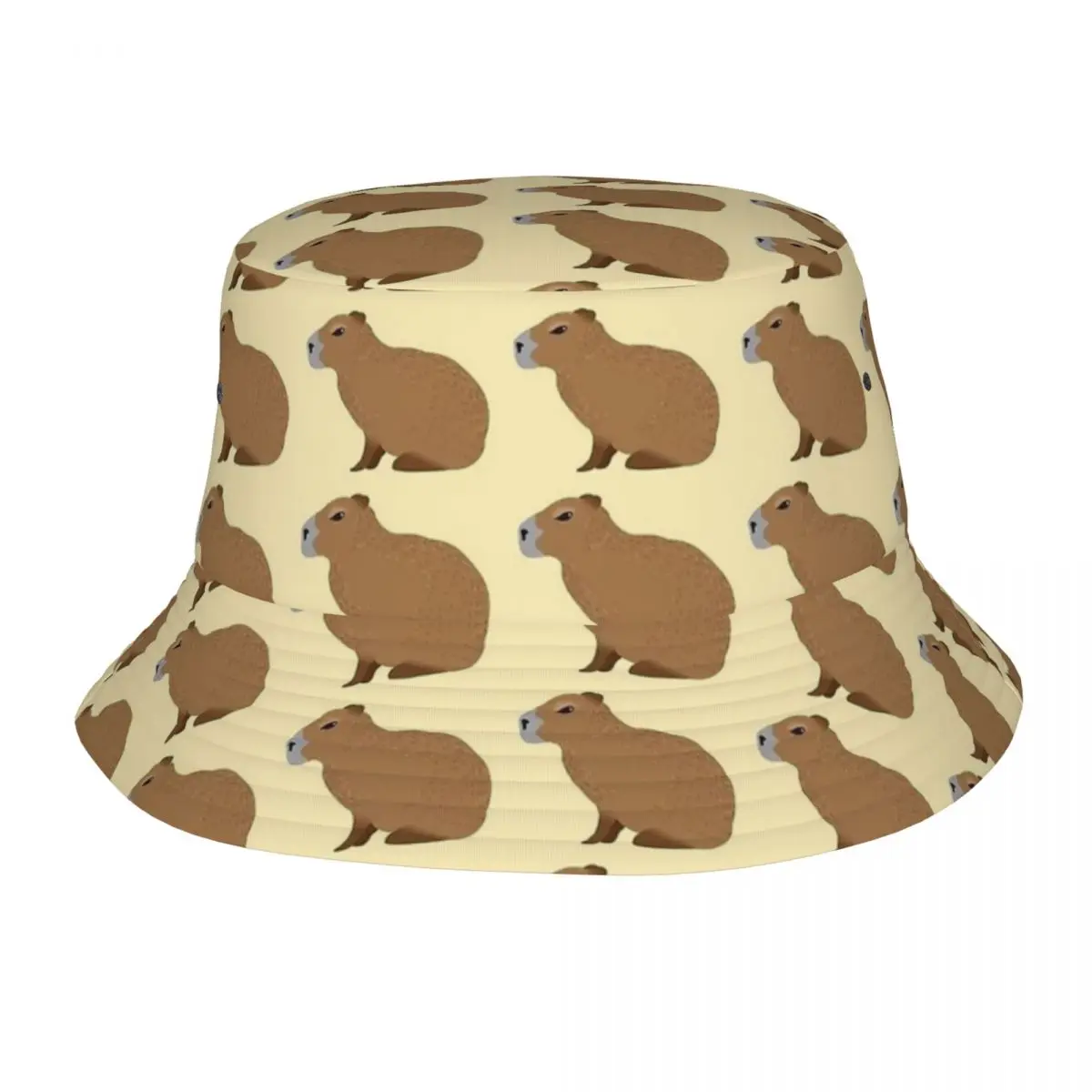 

Capybara Cute Animal Cartoon Bucket Hats Hot Summer Headwear Merch Fisherman Hat for Outdoor Sport Woman Session Hat Lightweight