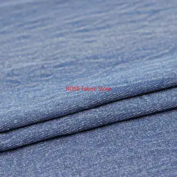 水洗棉牛仔布,可製作仿舊質感布料,適用於牛仔褲、裙子、外套、包包等DIY縫紉,舒適透氣,藍色。 10 最佳銷售 牛仔布 - №5