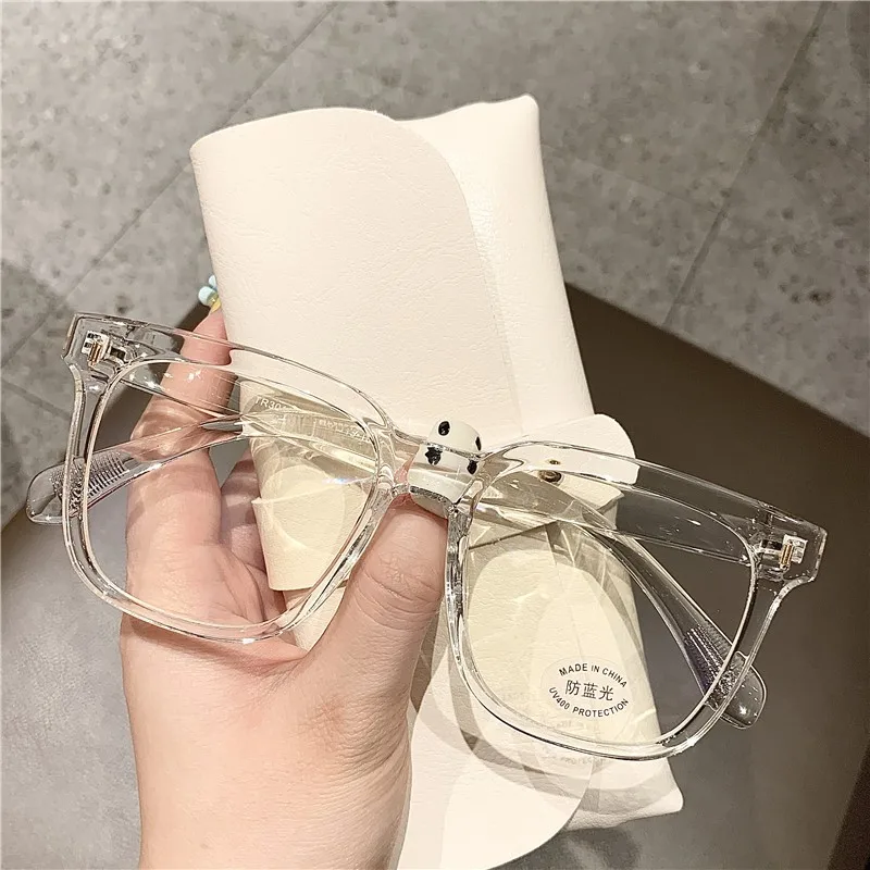 Large Transparent Finished Myopia Glasses for Women Ladies Fashion Near Sight Prescription Glasses Luxury Minus Diopter Eyewear