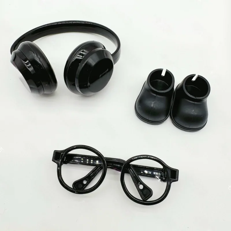17cm10cm 15cm 귀여운 면 인형 의류 액세서리 3 피스 양복 이어폰 안경 신발 부츠 액세서리 인형 액세서리