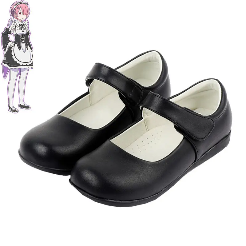 Anime Ram Rem Lolita Maid Re Life In A Different World From Zero Cosplay Shoes Boots Girl Women Halloween Carnival Party Prop