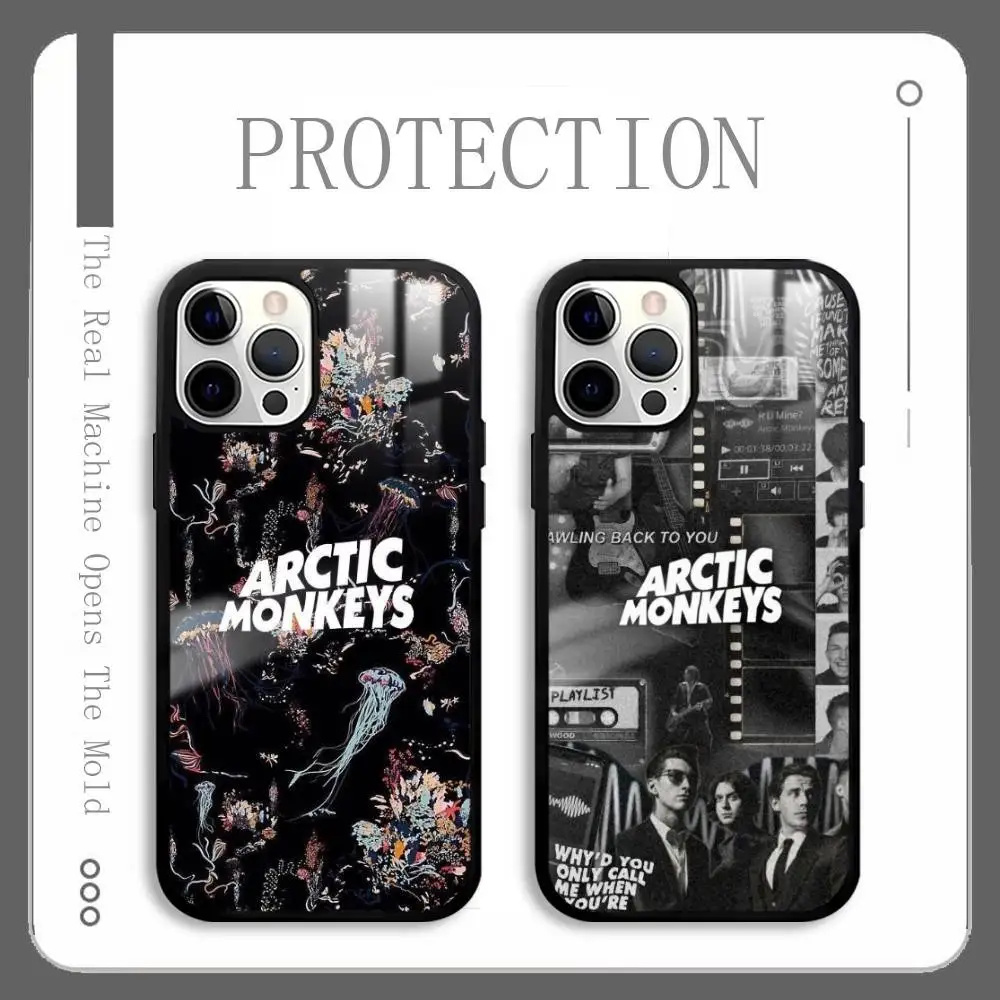 

A-Arctic Monkeys Trendy Phone Case For IPhone 17 16 15 14 13 12 11 Pro Max Plus Mini Plus Hard Mirror Surface Protect Funda