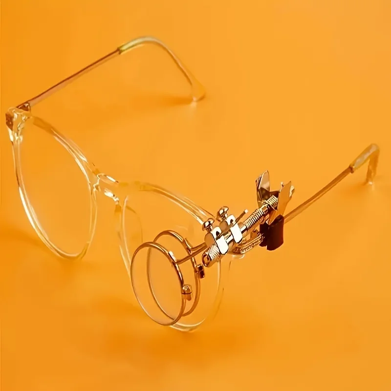 

5X/10X Dual Adjustable Clip-On Magnifying Glasses for Watch Repair, Mobile Phone Servicing, Jewelry Crafting, Product Inspection