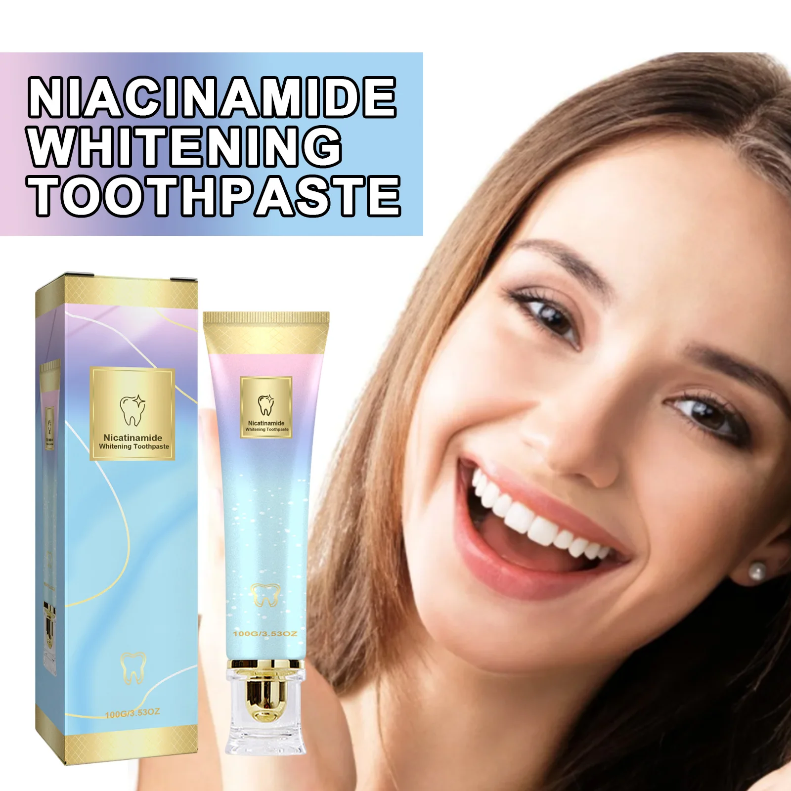 

Niacinamide Mint Leaf Toothpaste Protect Tooth Enamel Removing Dental Plaque Relieve Gum Swelling Pain Brightening Toothpaste