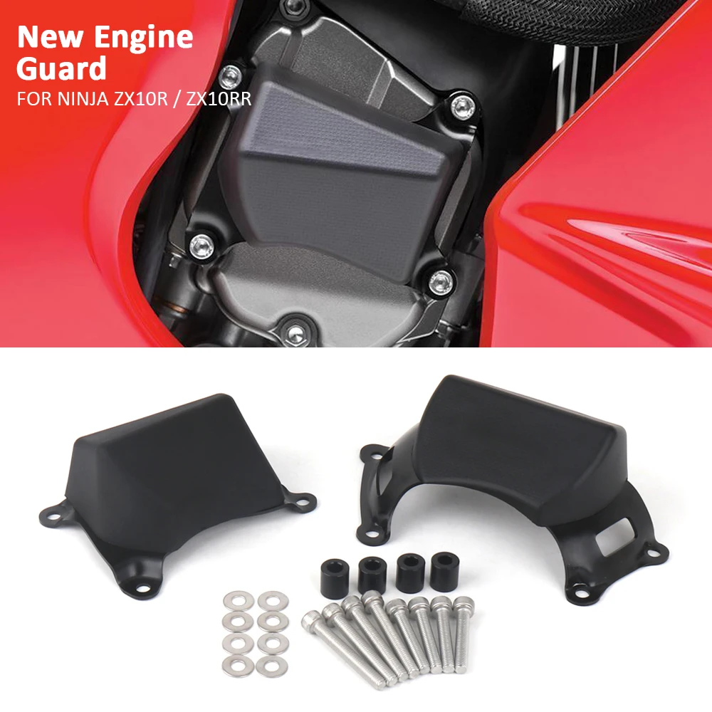 

New Left Right Engine Case Slider Protector For KAWASAKI NINJA ZX10R ZX10RR Motorcycle Accessories Cover Guard ZX-10R ZX-10RR