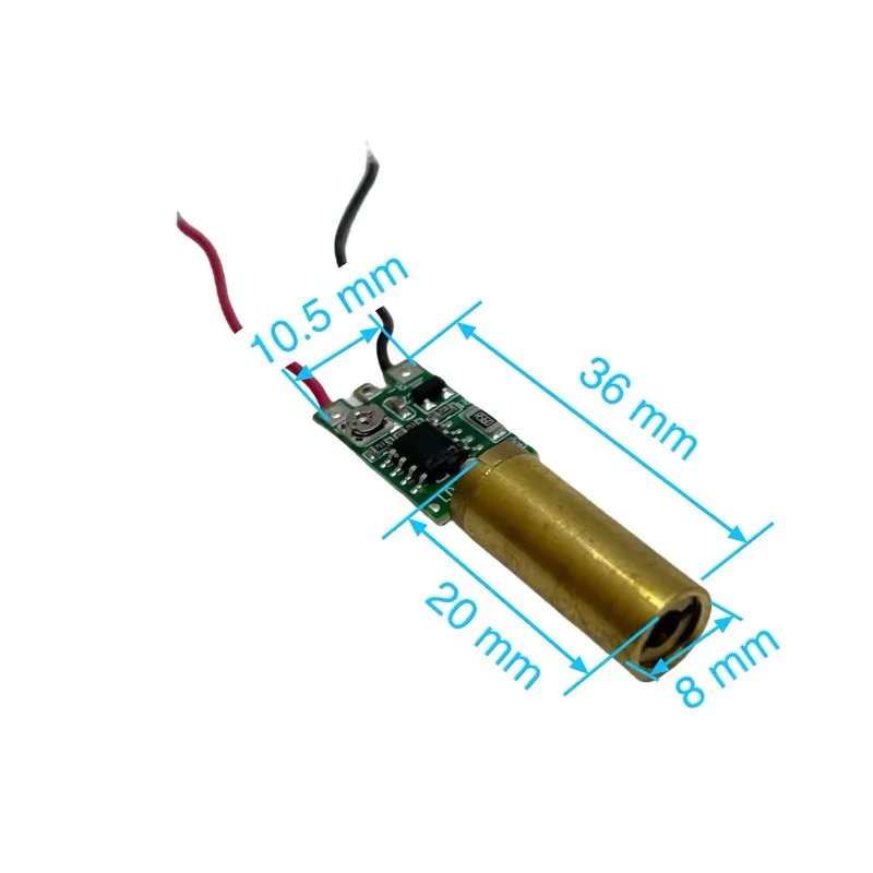 قطر النقطة الخضراء 8 مم رأس ليزر 532 نانومتر 10 ميجا وات رؤية ليزر، ضوء مؤشر ليزر، وحدة ليزر