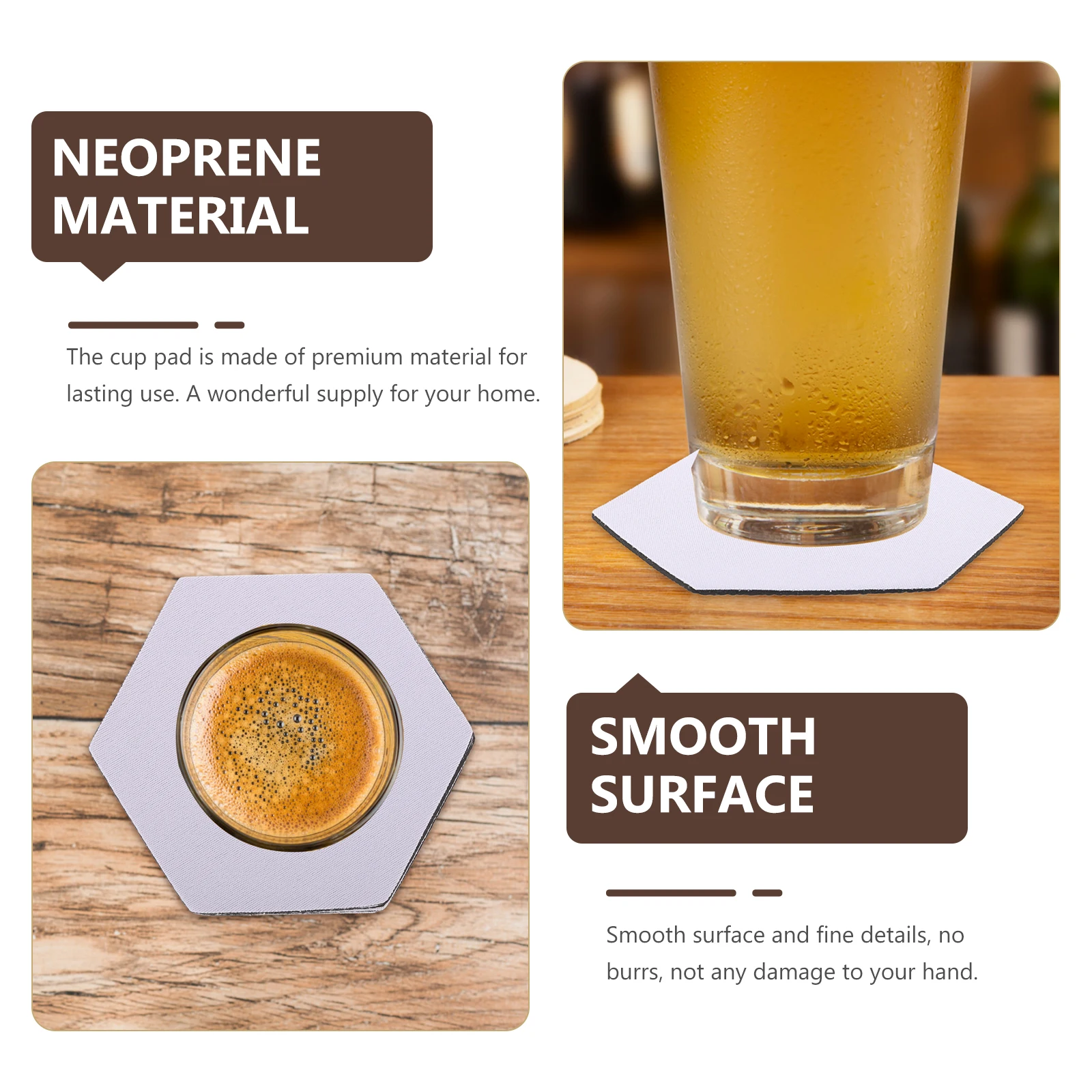 

30 pcs Sublimation Blank Cup Coasters Diy Heat Transfer Mats Premium Cup Pads For Home Smooth Surface Family Photos