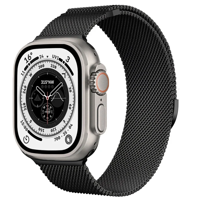 Magnetic Milanese Strap for Apple Watch Band Ultra 2 49mm 10 9 8 7 46mm 42mm 45mm 41mm Bracelet iwatch Series 6 5 4 SE2 44mm40mm