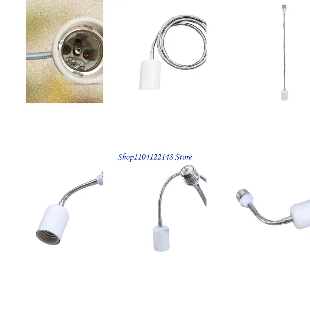 P9FA Ceramic E27 Light Socket Adapter 400W Capacity Heat Resistant Rotating Base