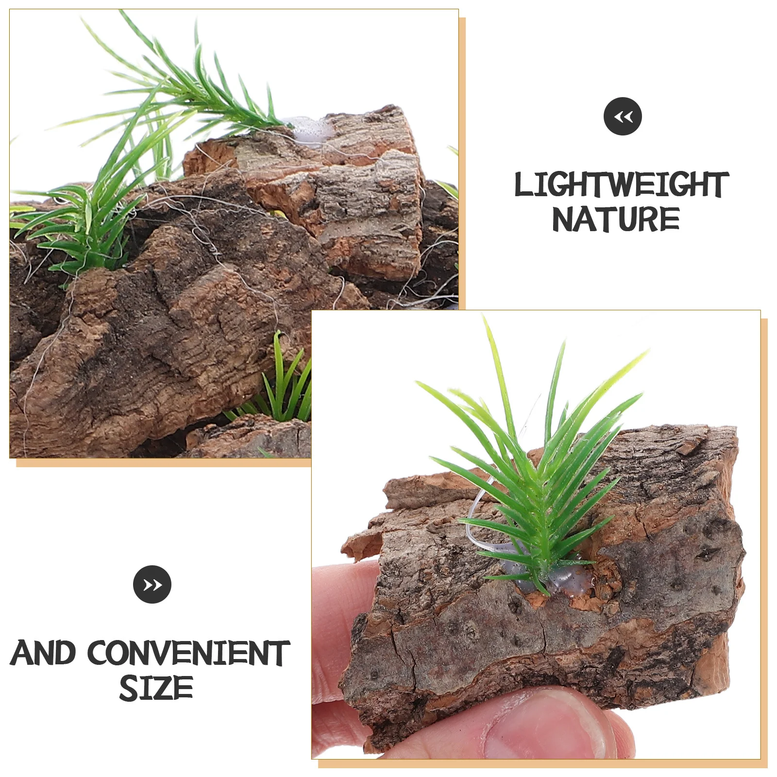 แผ่นไม้ก๊อกตกแต่งตู้เลี้ยงสัตว์เลื้อยคลาน 20 ชิ้น  แผ่นไม้เปลือกต้นไม้ธรรมชาติ  ฉากหลังสำหรับตู้เลี้ยงสัตว์  อุปกรณ์ตกแต่งตู้ปลา  ฉากหลังสำหรับตู้เลี้ยงสัตว์