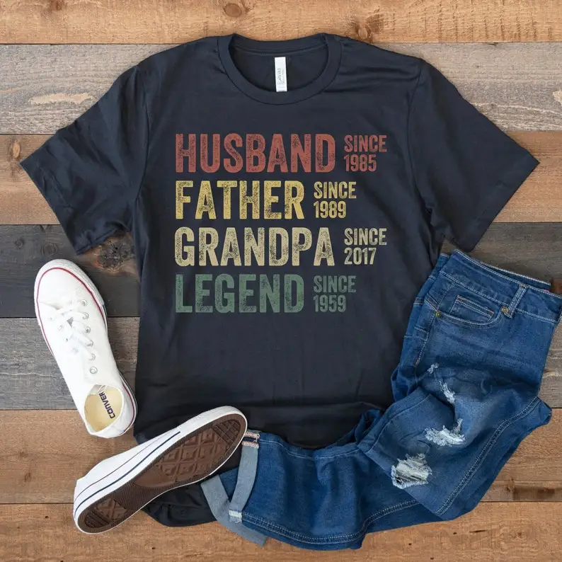 

Personalized Dad Grandpa Shirt Father's Day Shirt Husband Father Grandpa Short Sleeve Top Tees 100%Cotton Streetwear Harajuku