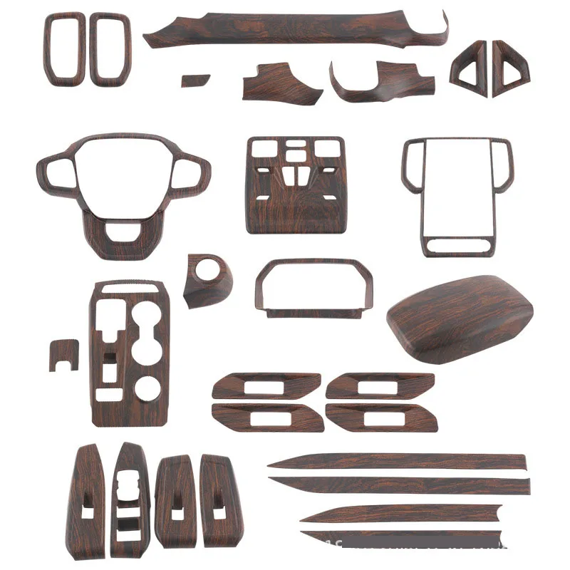 

For Ford Ranger T9 2024 2025 Wood Grain ABS Car Interior Protective Sticker Air outlet Central Control Gear Shift Mat