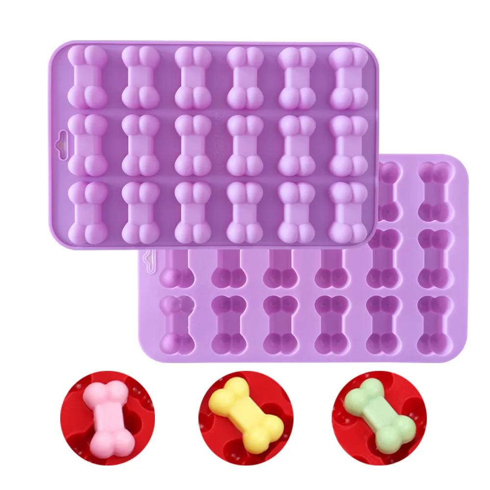 

Puppy Dog Paw Bone Silicone Molds Chocolate Candy Jelly Ice Cube Dog Treats Soap Mold DIY Baking Cake Decorating Tools