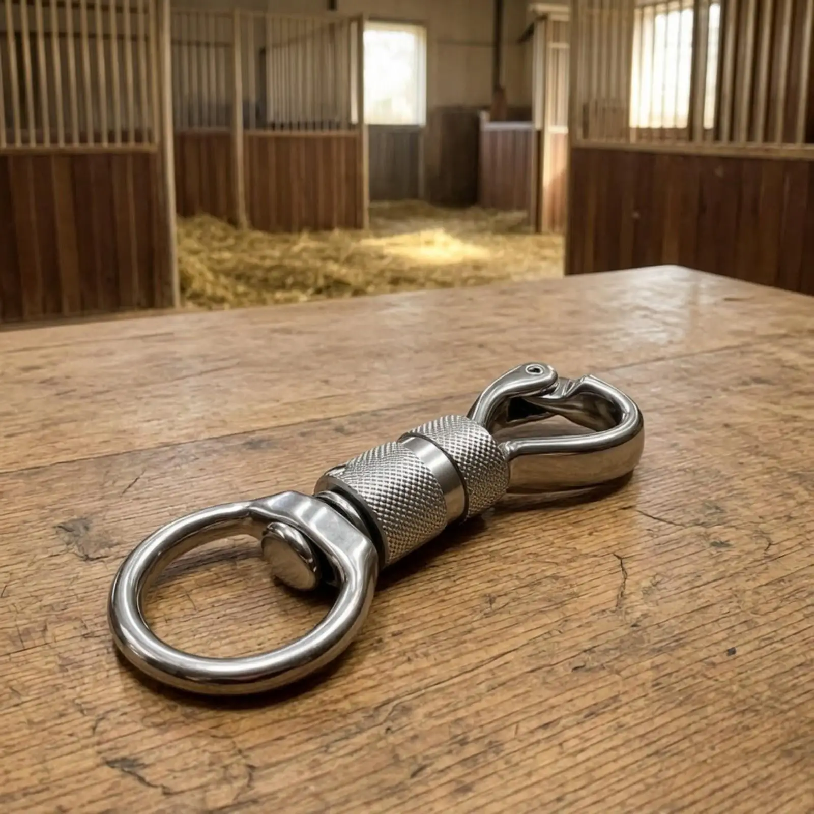 Horse Halter Connector 304 Stainless Steel Swivel Snap Hook for Lead Rope Leash Training Tack Rust Resistant Hardware