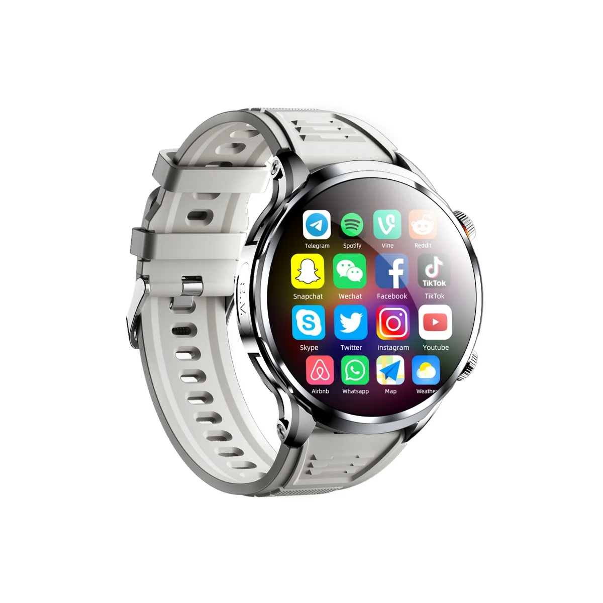 Originele H18 Smart Horloge 1.95 Inch Android 10.0 8MP Camera GPS 256G ROM Stalen Band WiFi Compatibel Google Play Store Smartwatch