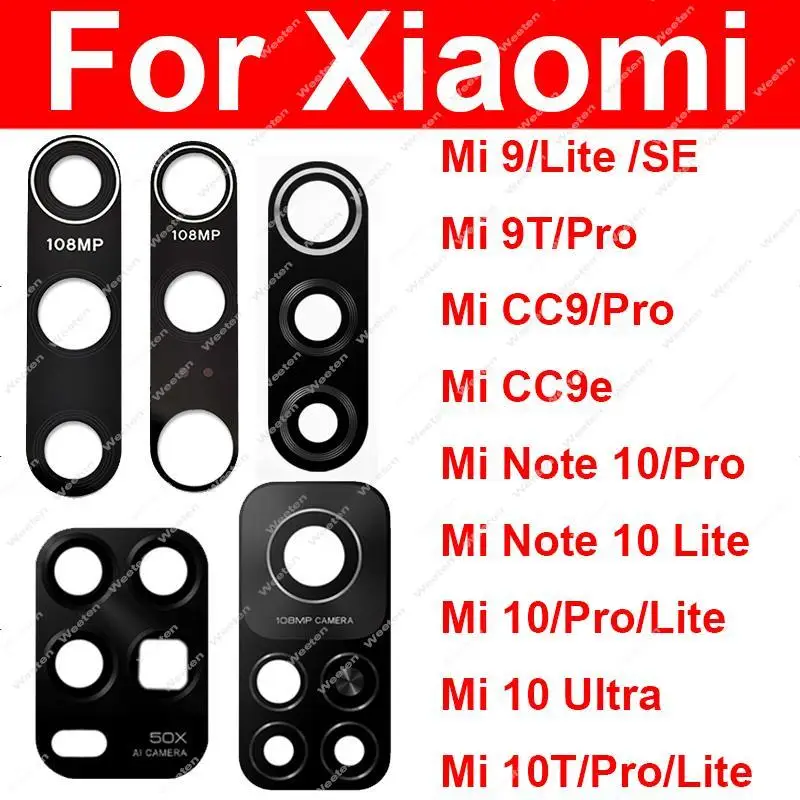 

Rear Back Camera Glass Lens Adhesive Sticker For Xiaomi Mi Note 10 9 CC9 9T Pro 9Lite 9Se CC9e Mi 10 10T Pro Lite Ultra Youth 5G