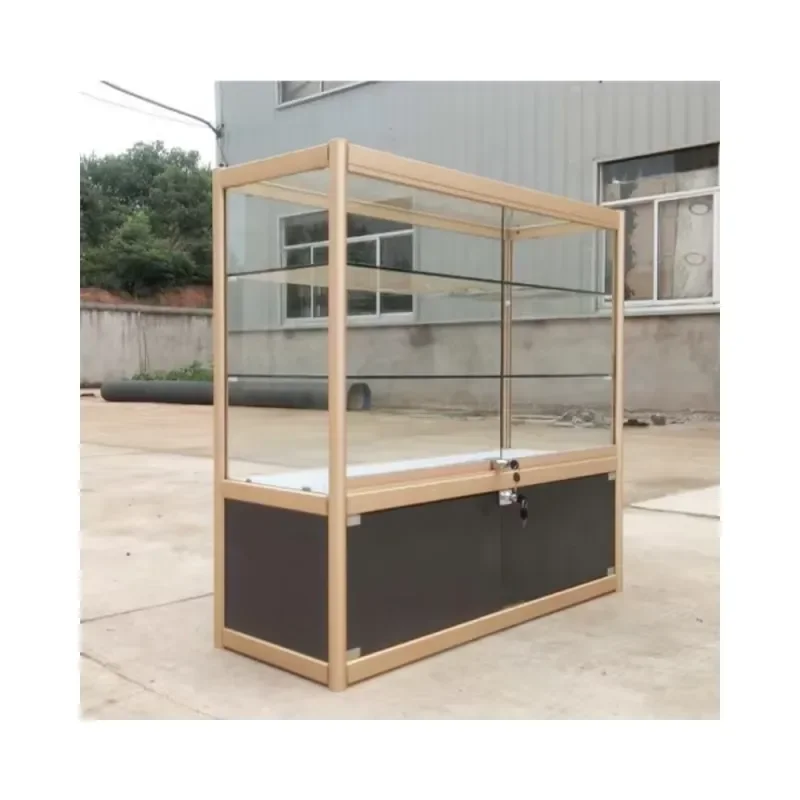 Manufacturer's Light Flat Back Panel Display Rack with Double Layers Supermarket Shop Store Showcases