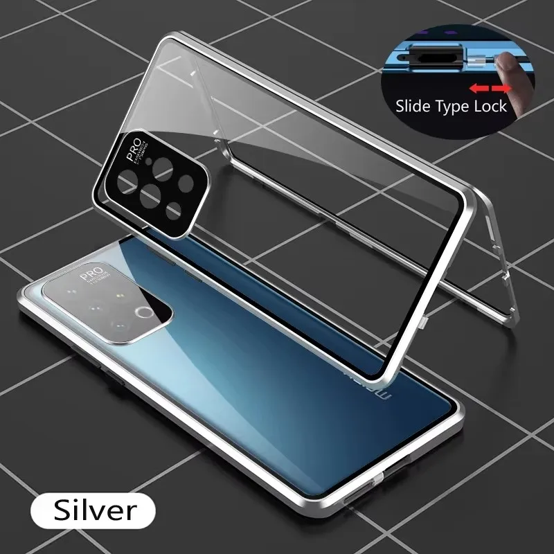 

For Meizu 18x 18 18S Pro Case 360° Double Sided Glass Magnetic Case For Meizu 18S 18 Pro 18X Adsorption Metal Lens Protect Cover