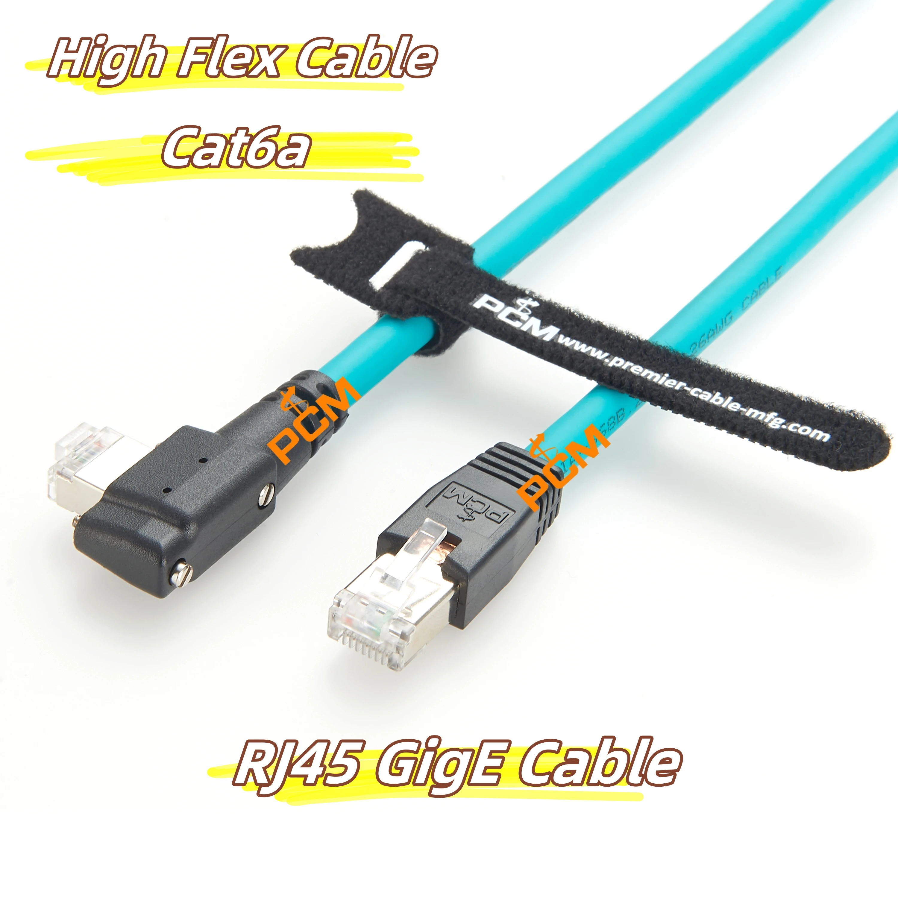 Right Angle RJ45 Drag Chain Cable PROFINET EtherCAT for GigE Vision Camera Video Server NVR Balser Datalogic Cognex Sick Switch