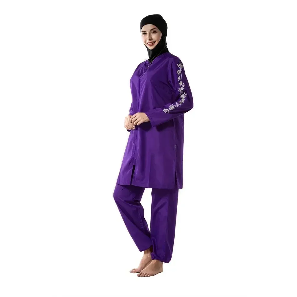 3PCS Muslim Printed Swimwear Women Modesty Burkini Islamic Swimsuit Hijab Beachwear Bathing Suit Arab Swimsuit Conservative New